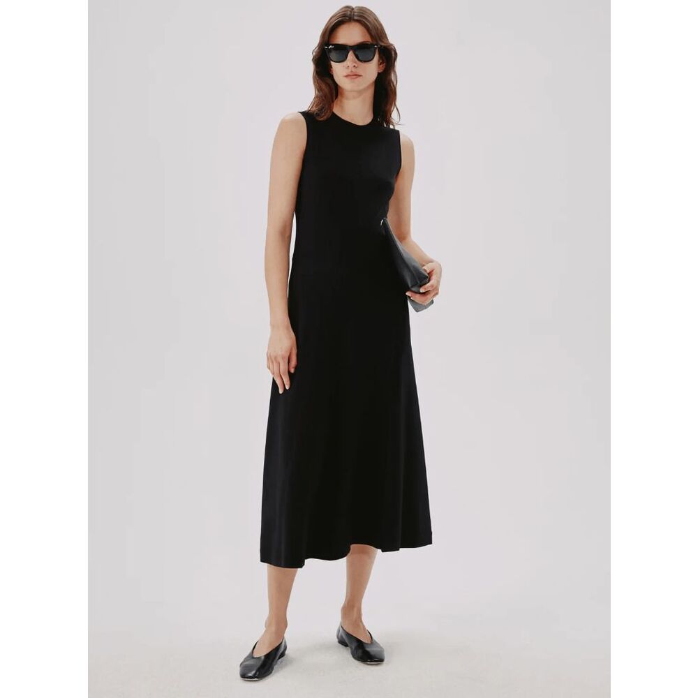 ANOTHER TOMORROW Sleeveless Crewneck Dress SIZE IT44/US8 $990